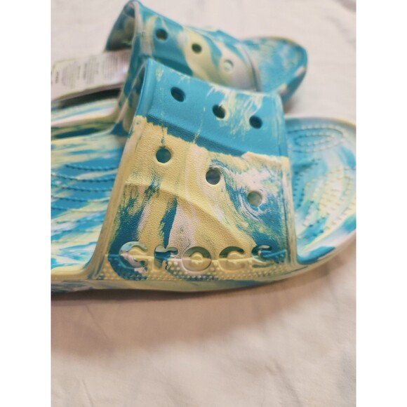 Crocs Baya II Marbled Slide Sandals Digital Aqua/Multi-US Men 8 Wmn 10  41-42 main image 6